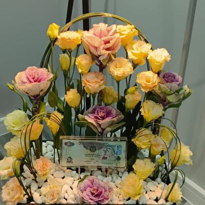 leather bord Acralic money box Leather bord with special flowers