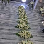 Centre piece  white and green Centre piece